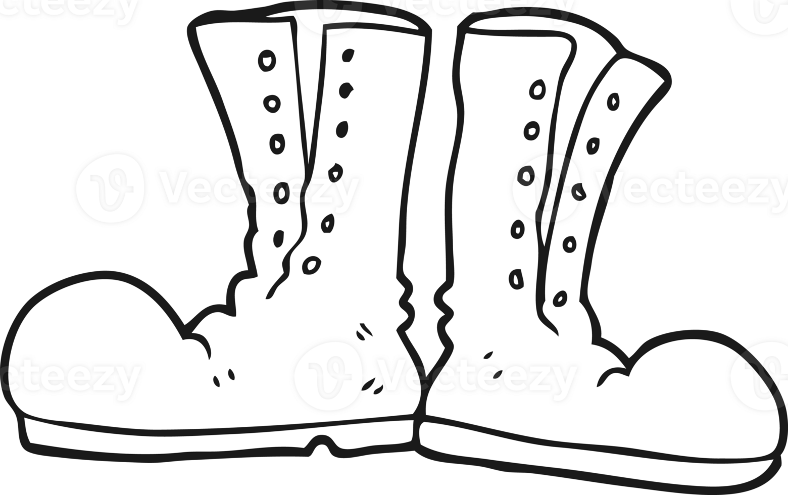 black and white cartoon shiny army boots png