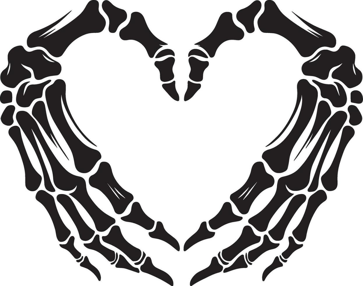 skeleton Love Forever clipart illustration pro vector