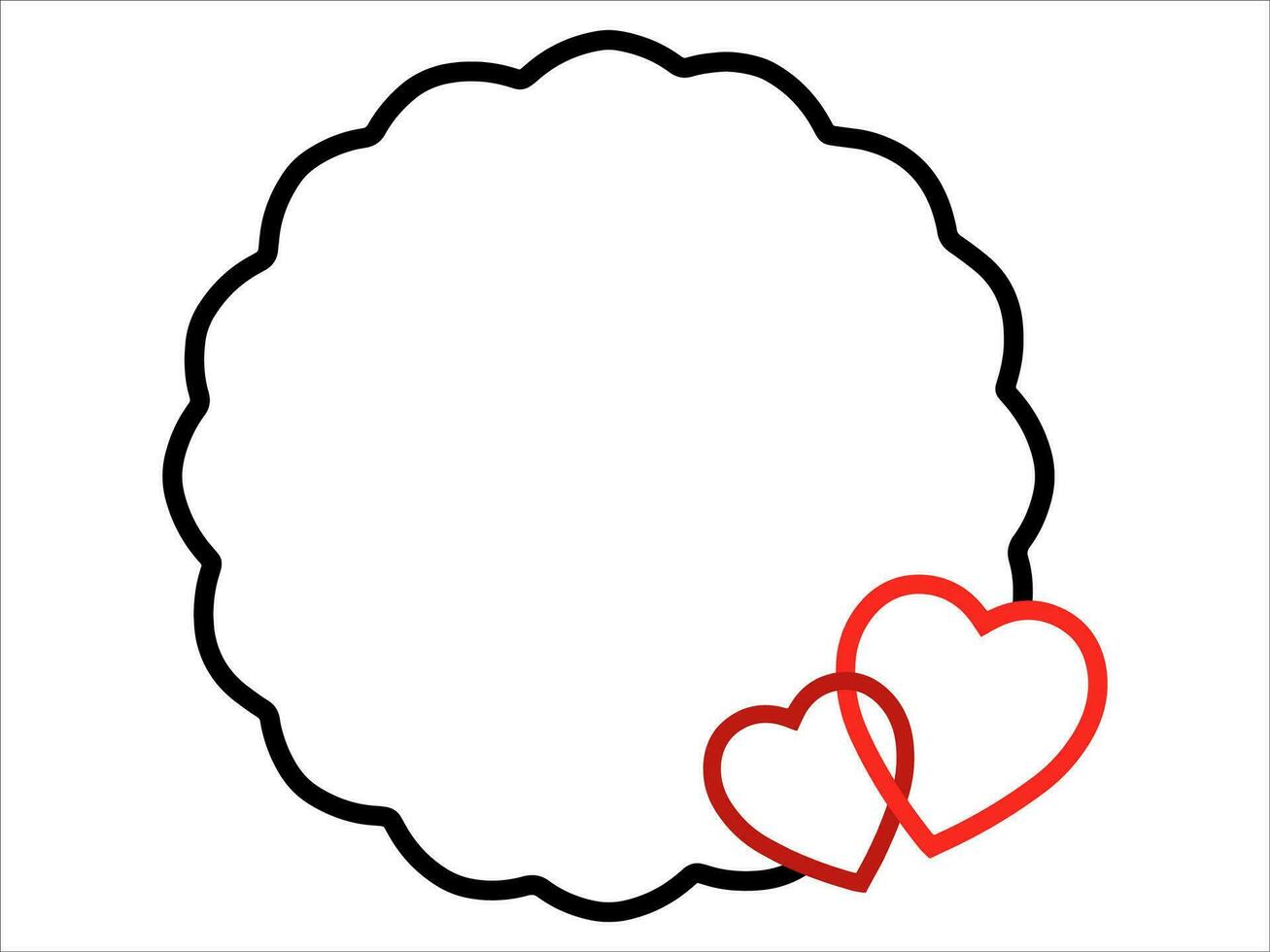 Valentine Frame Heart Background Illustration vector