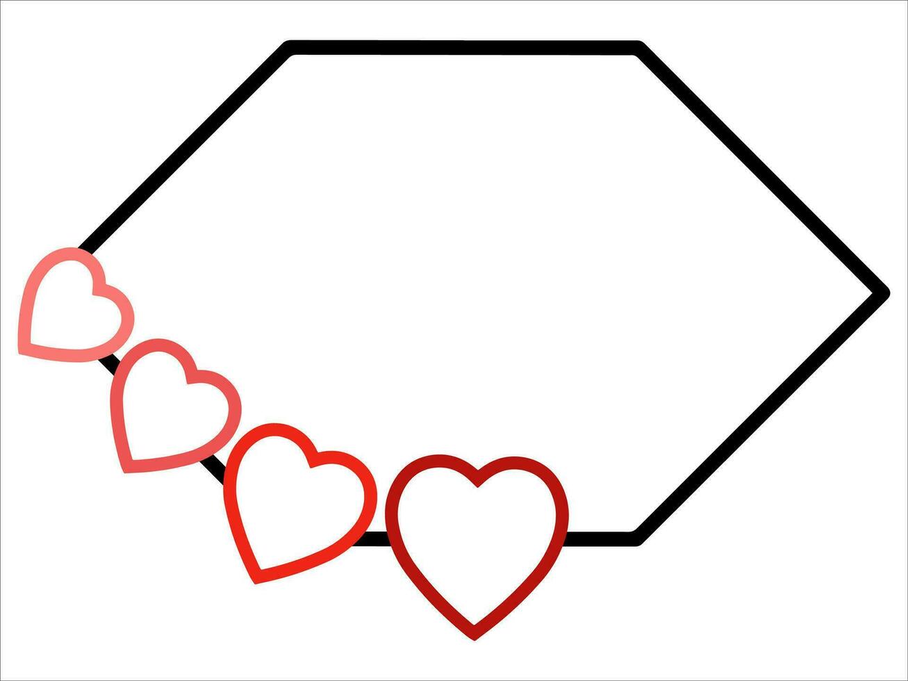 Valentines Day Frame Heart Background vector