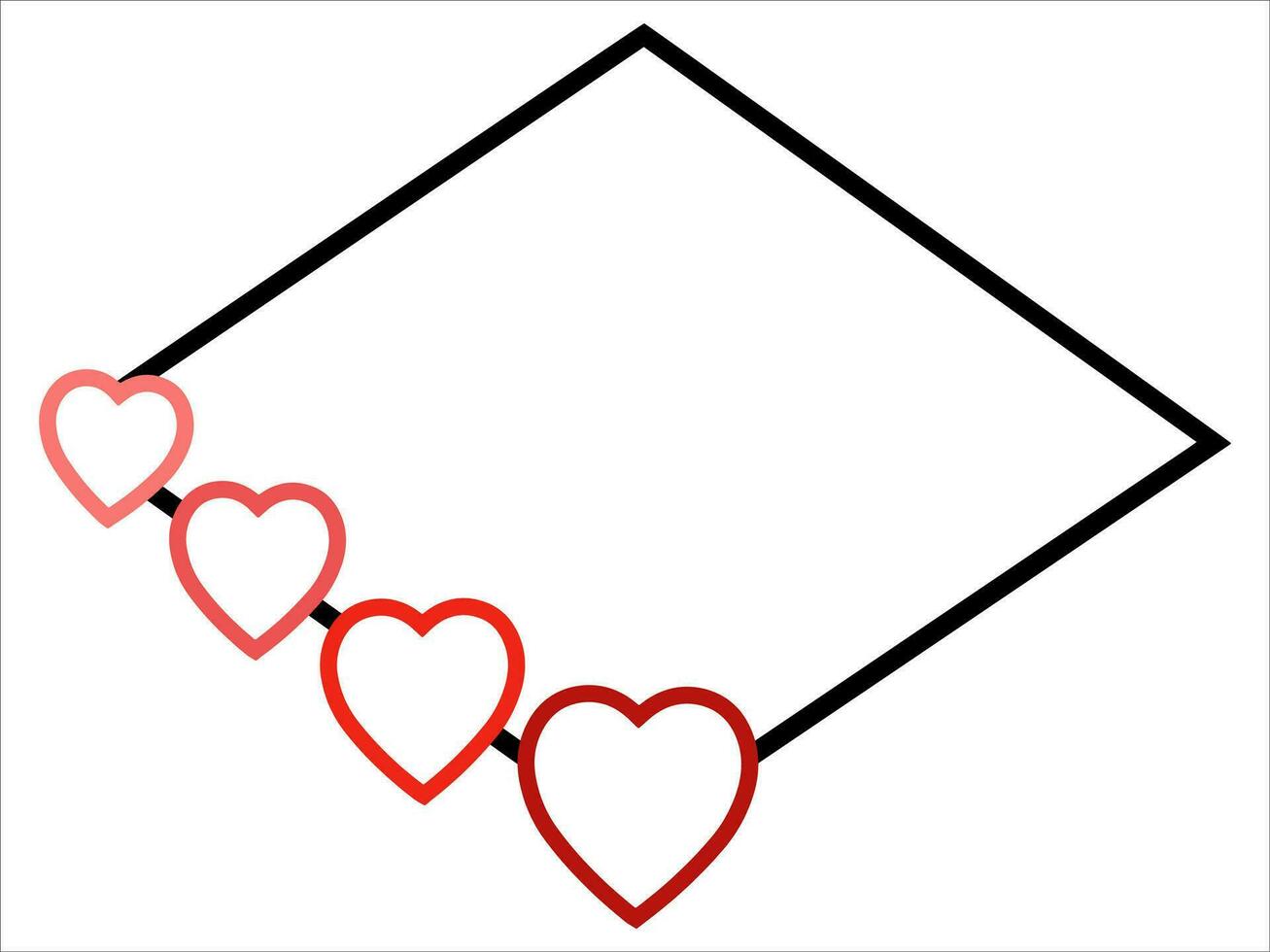 Frame Heart Background Valentines Day vector