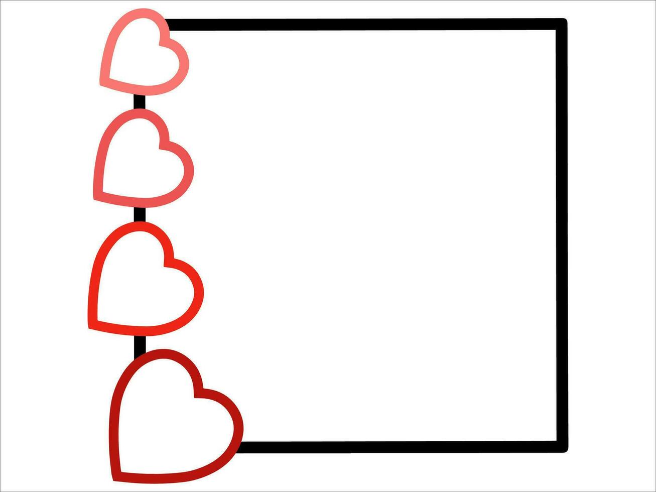 Valentine Heart Frame Background Illustration vector