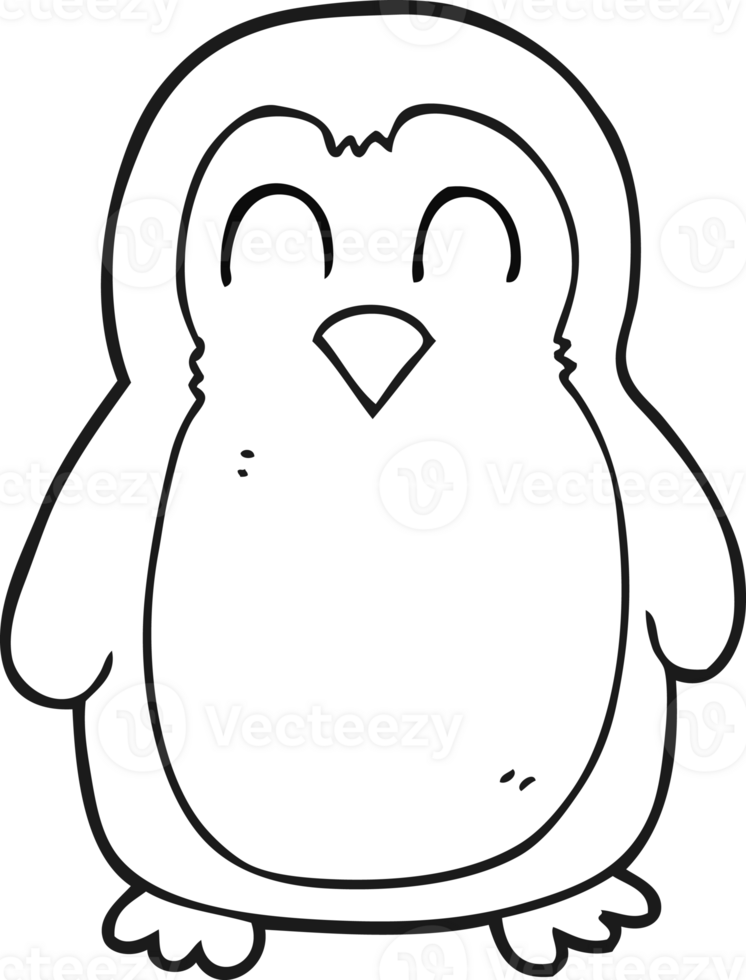 black and white cartoon bird png