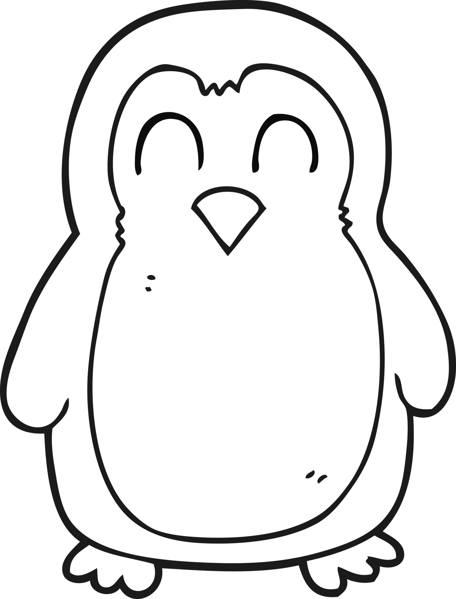 black and white cartoon bird 36377588 PNG