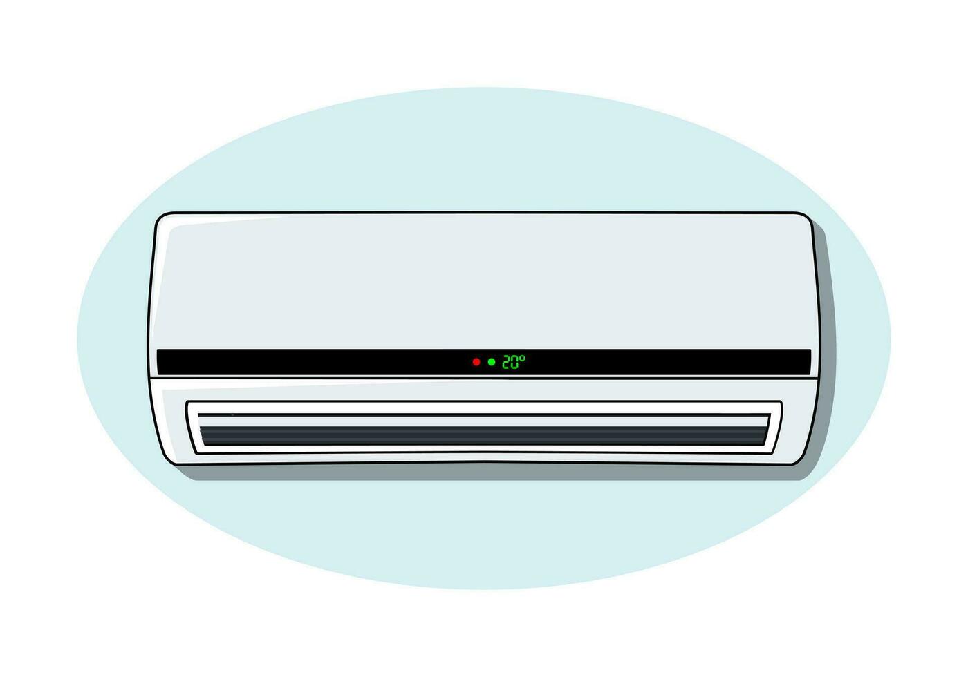 Air Conditioner Evaporator Design Illustration vector