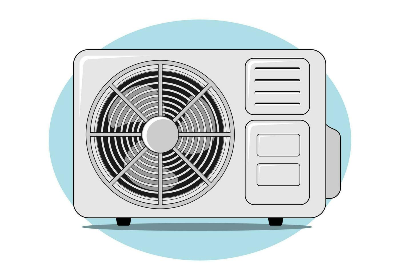 Air Conditioner Condenser Design Illustration vector