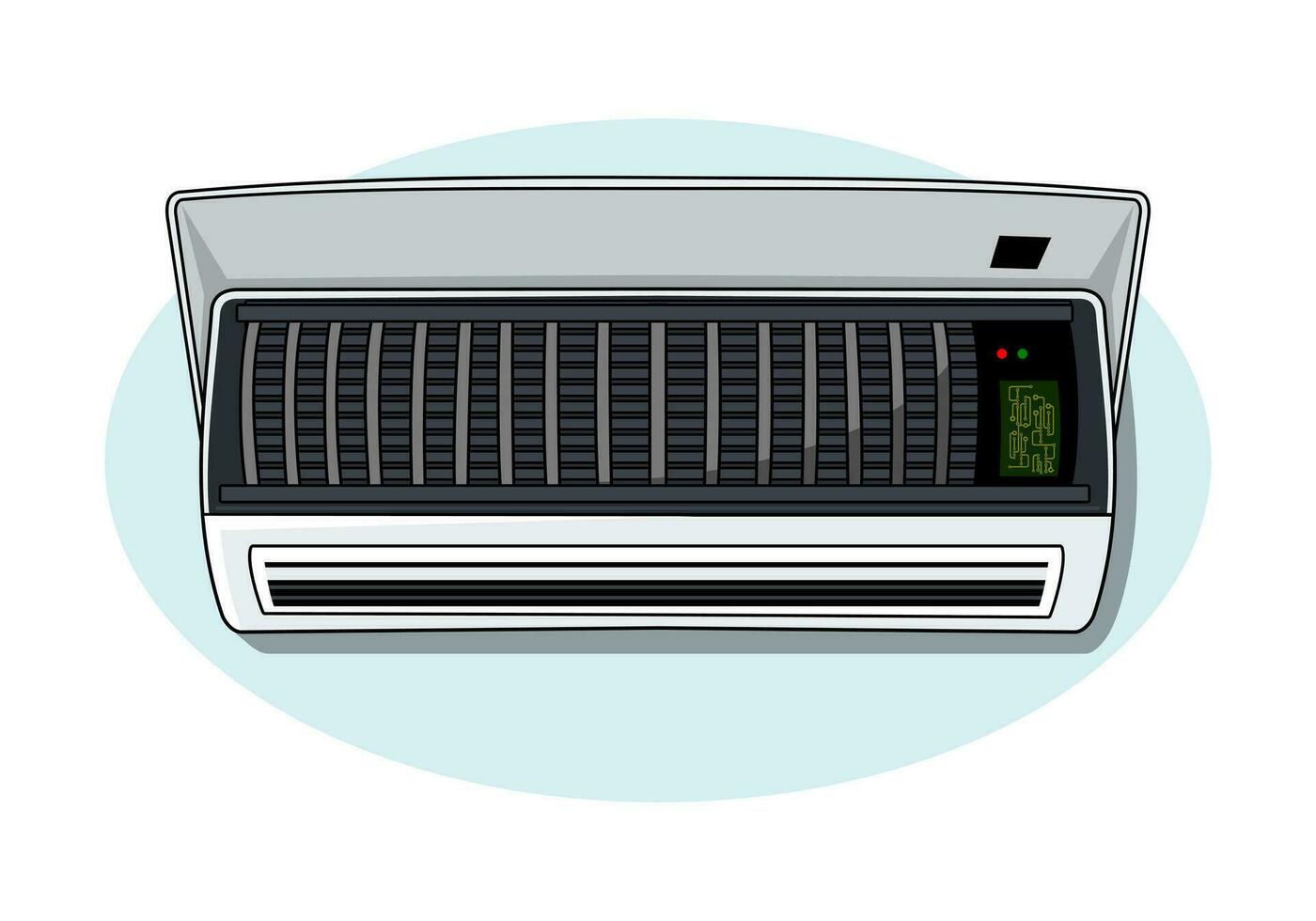 Air Conditioner Evaporator Design Illustration vector