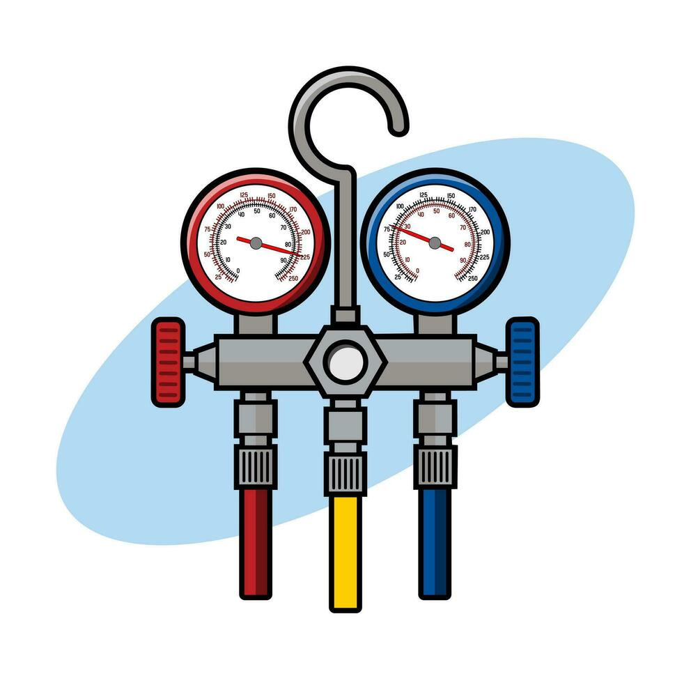 HVAC Manometer Design Illustration vector