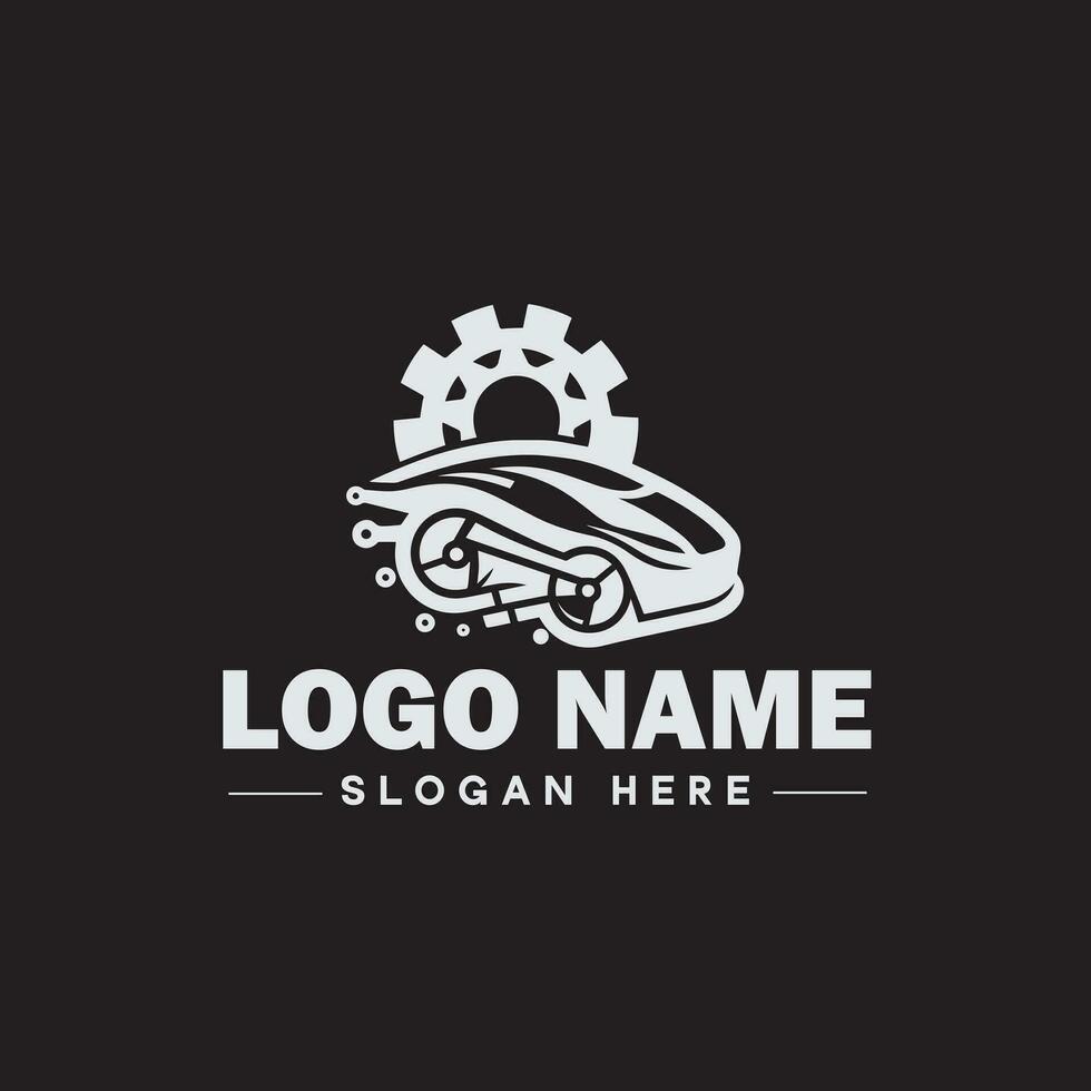 Automotive logo Auto shop logo auto dealership logo auto repair logo Icon clean flat modern minimalist business vehicle logo editable vector