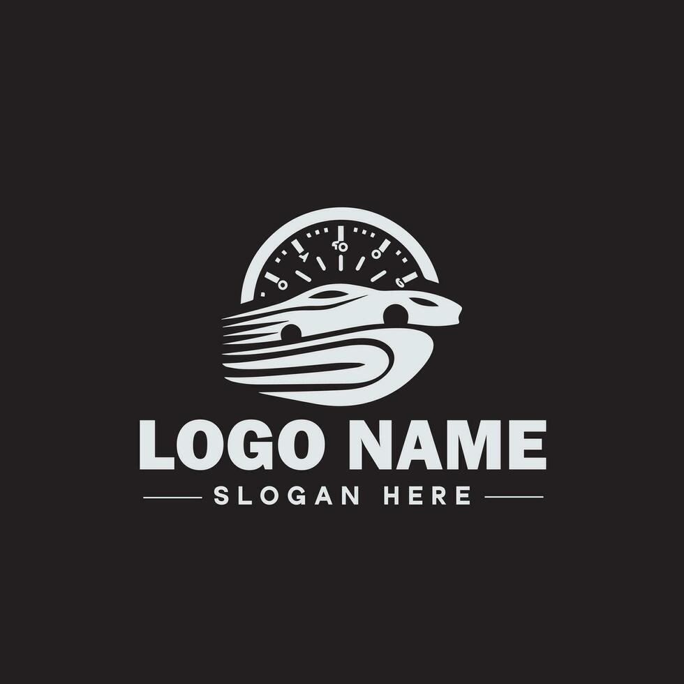 Automotive logo Auto shop logo auto dealership logo auto repair logo Icon clean flat modern minimalist business vehicle logo editable vector