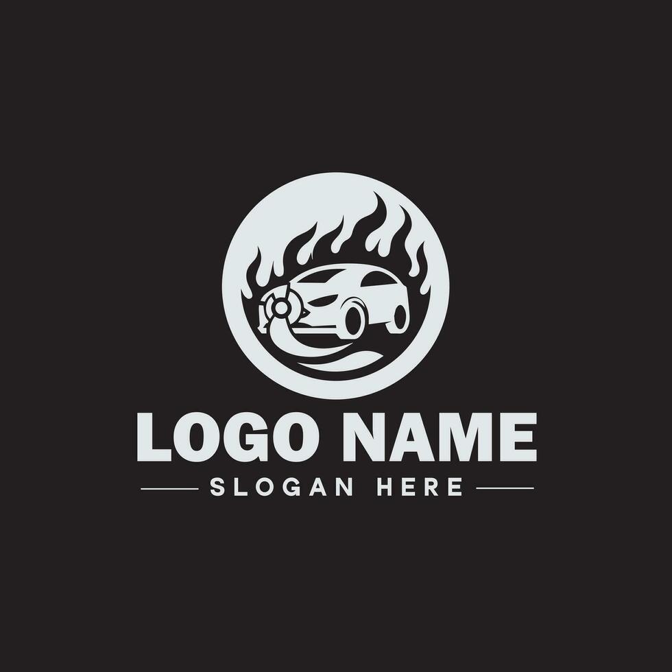 Automotive logo Auto shop logo auto dealership logo auto repair logo Icon clean flat modern minimalist business vehicle logo editable vector