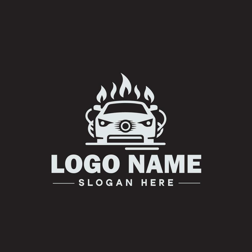 Automotive logo Auto shop logo auto dealership logo auto repair logo Icon clean flat modern minimalist business vehicle logo editable vector