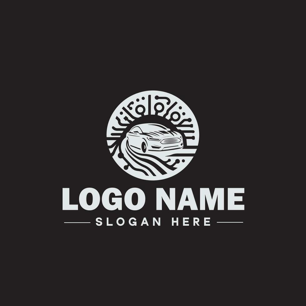 Automotive logo Auto shop logo auto dealership logo auto repair logo Icon clean flat modern minimalist business vehicle logo editable vector