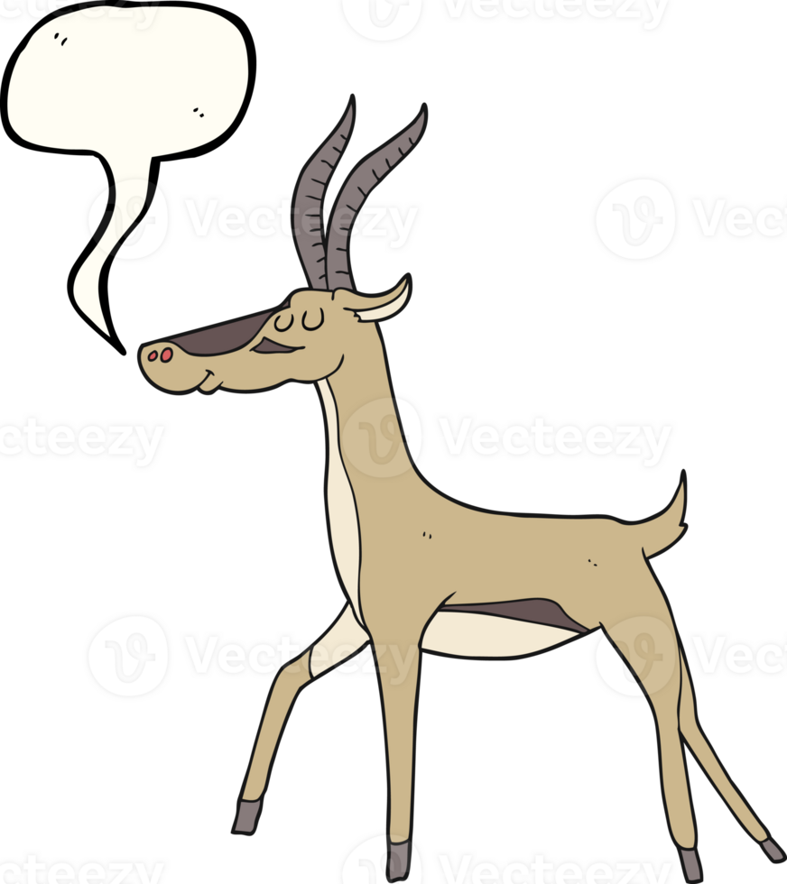 speech bubble cartoon gazelle png