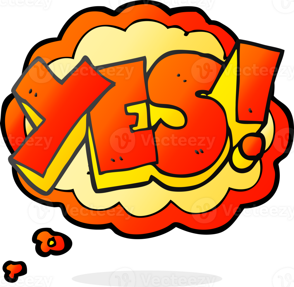 thought bubble cartoon yes symbol png