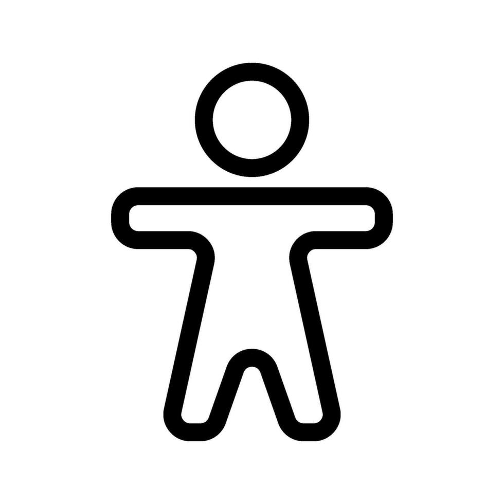 Vitruvian Man Icon Vector Symbol Design Illustration