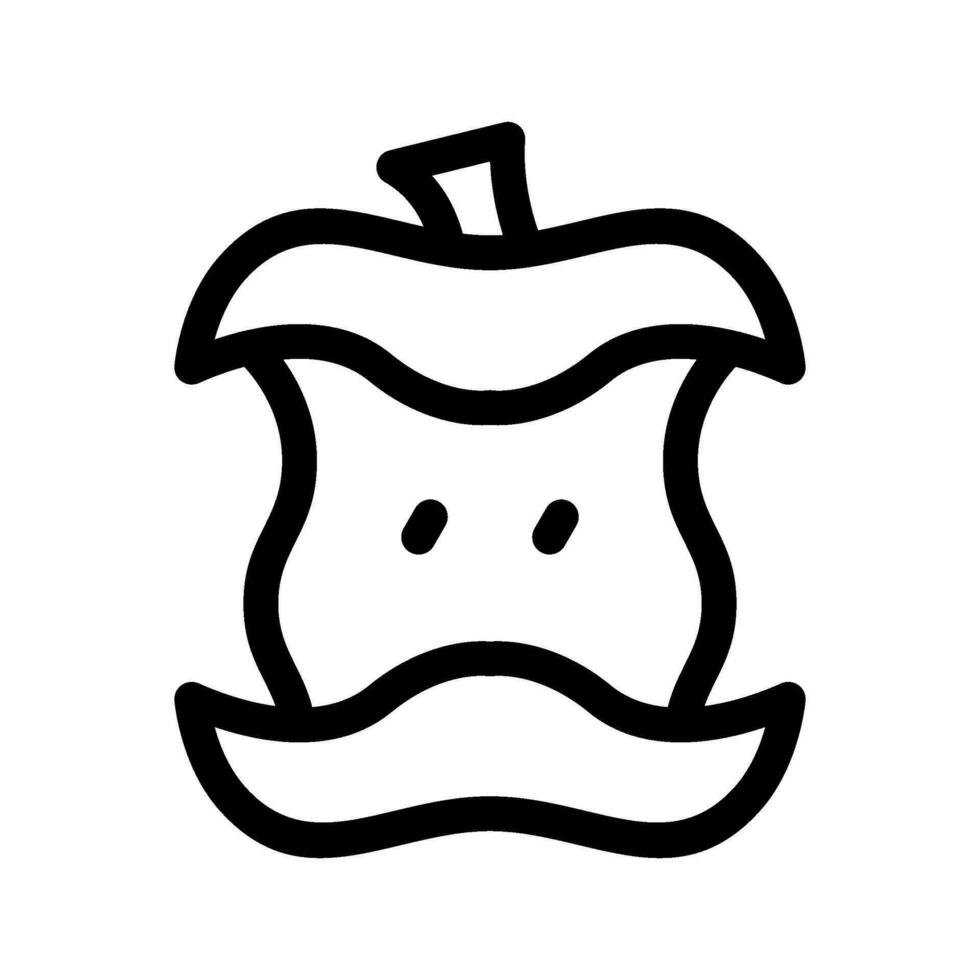 Apple Core Icon Vector Symbol Design Illustration