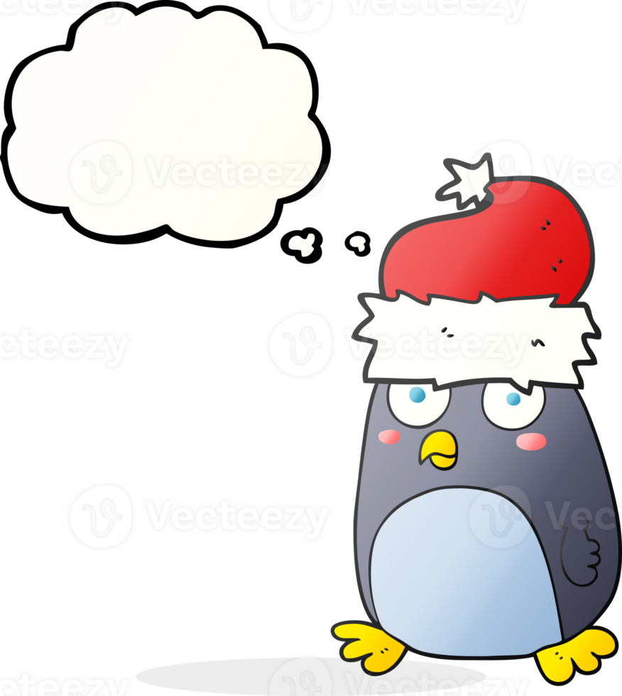 thought bubble cartoon penguin png