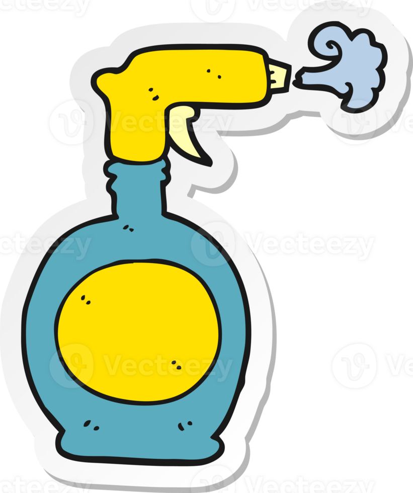 sticker of a cartoon spray bottle png