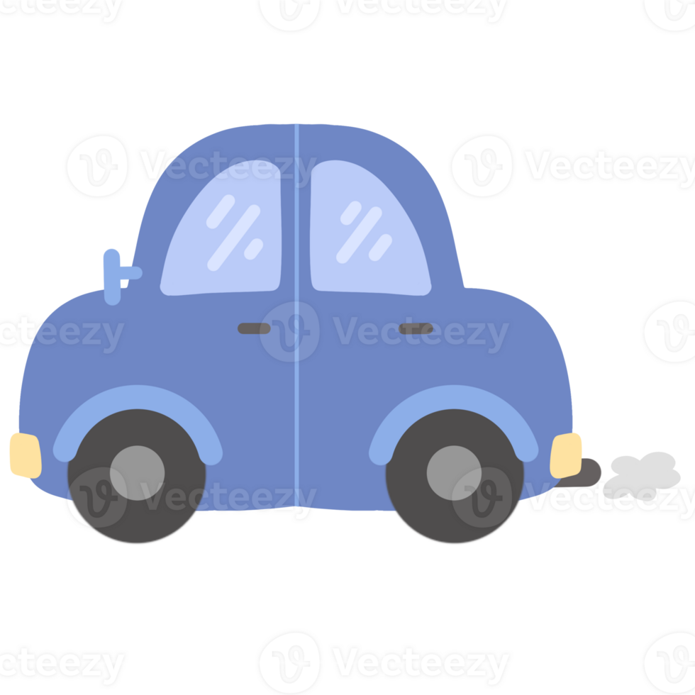 A cute blue car png