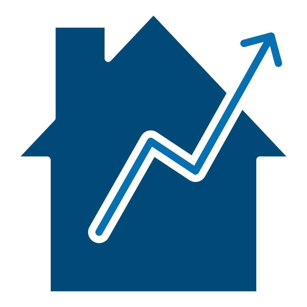 Property Value Boost icon line vector illustration