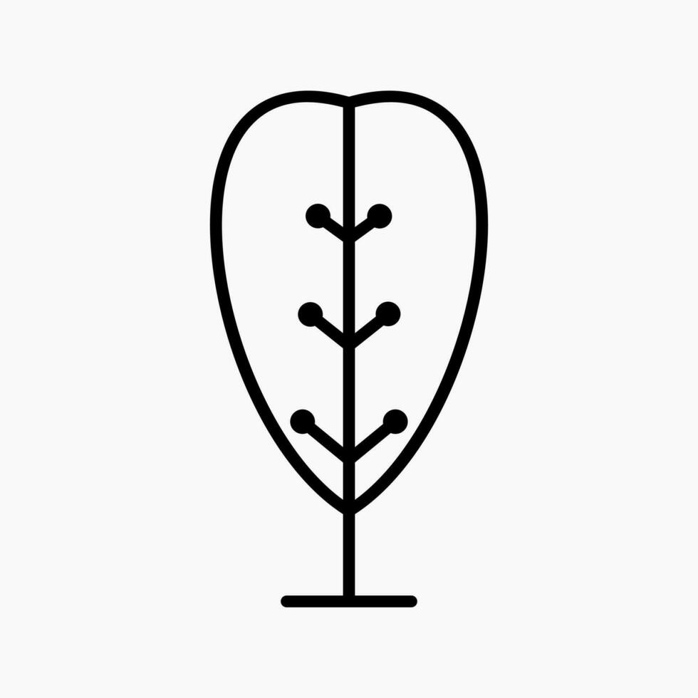 sencillo y minimalista árbol ilustración vector