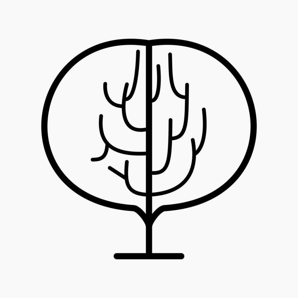 Simple and Minimalist Tree Illustration vector