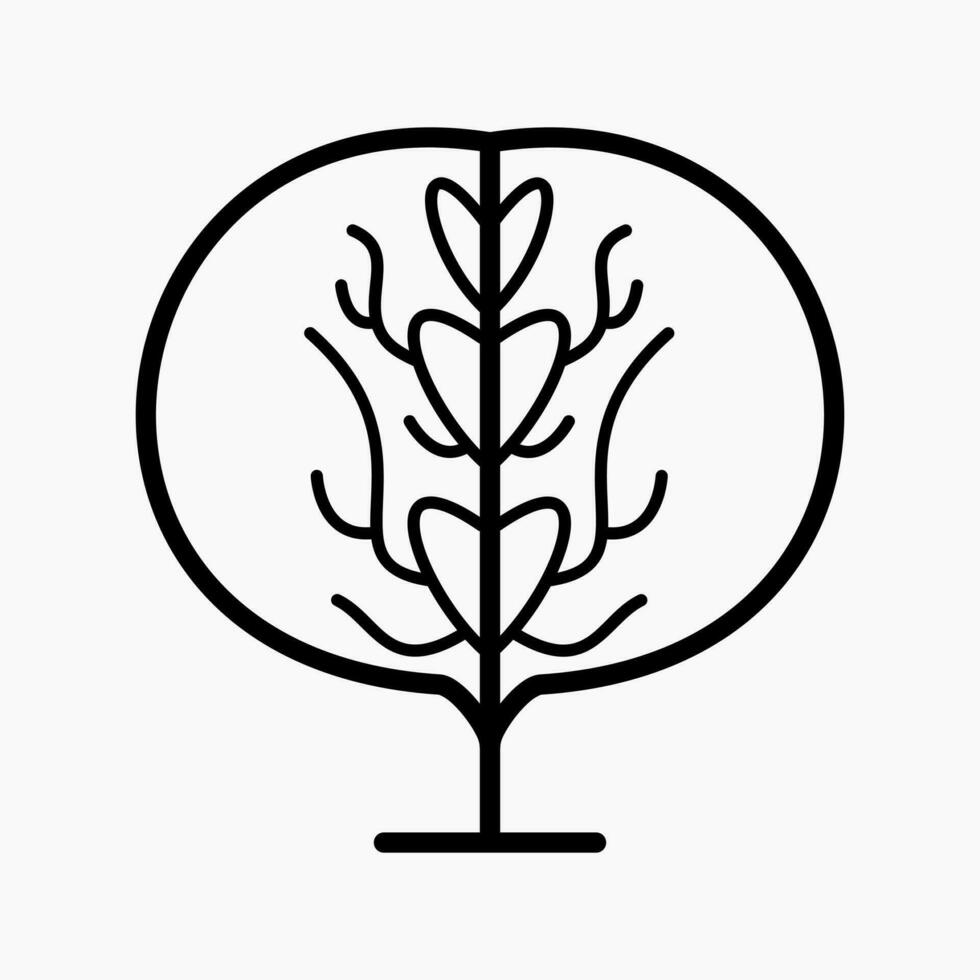 Simple and Minimalist Tree Illustration vector