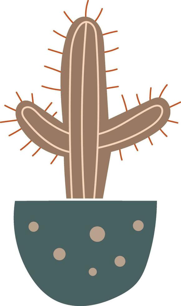 Cactus doodle cute flat design succulent collection. vector