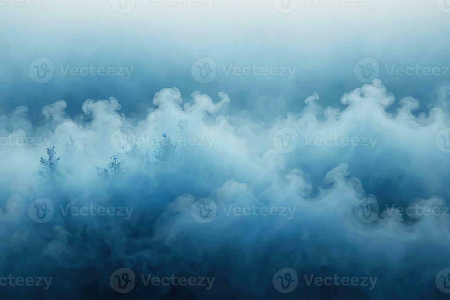 AI generated abstract blue fog with bits photo