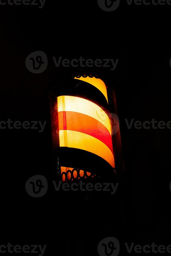 Barber Pole Light in Darkness photo