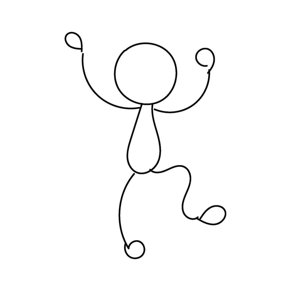 Funny Stickman hand drawn style for print vector