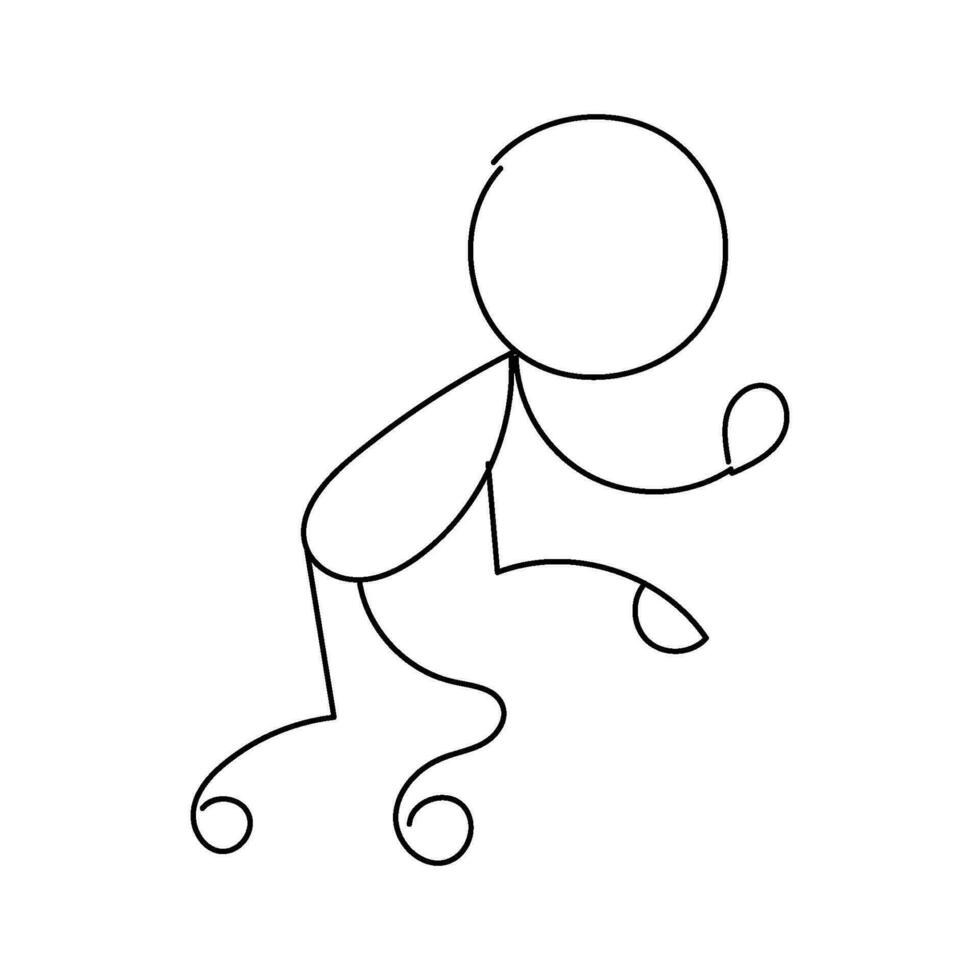 Funny Stickman hand drawn style for print vector