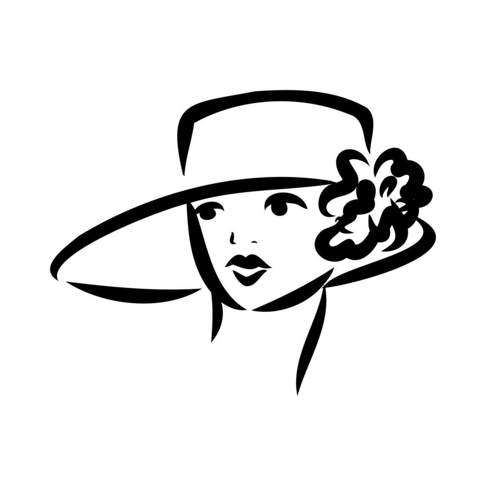 De las mujeres retro Moda vector bosquejo