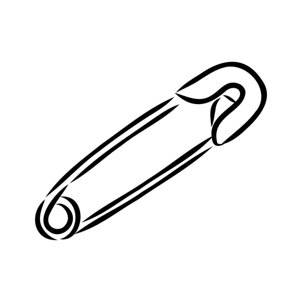 safety pin vector sketch