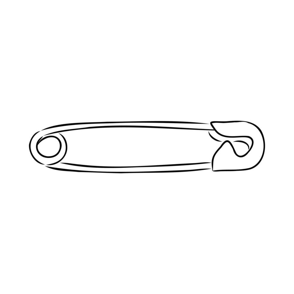 safety pin vector sketch