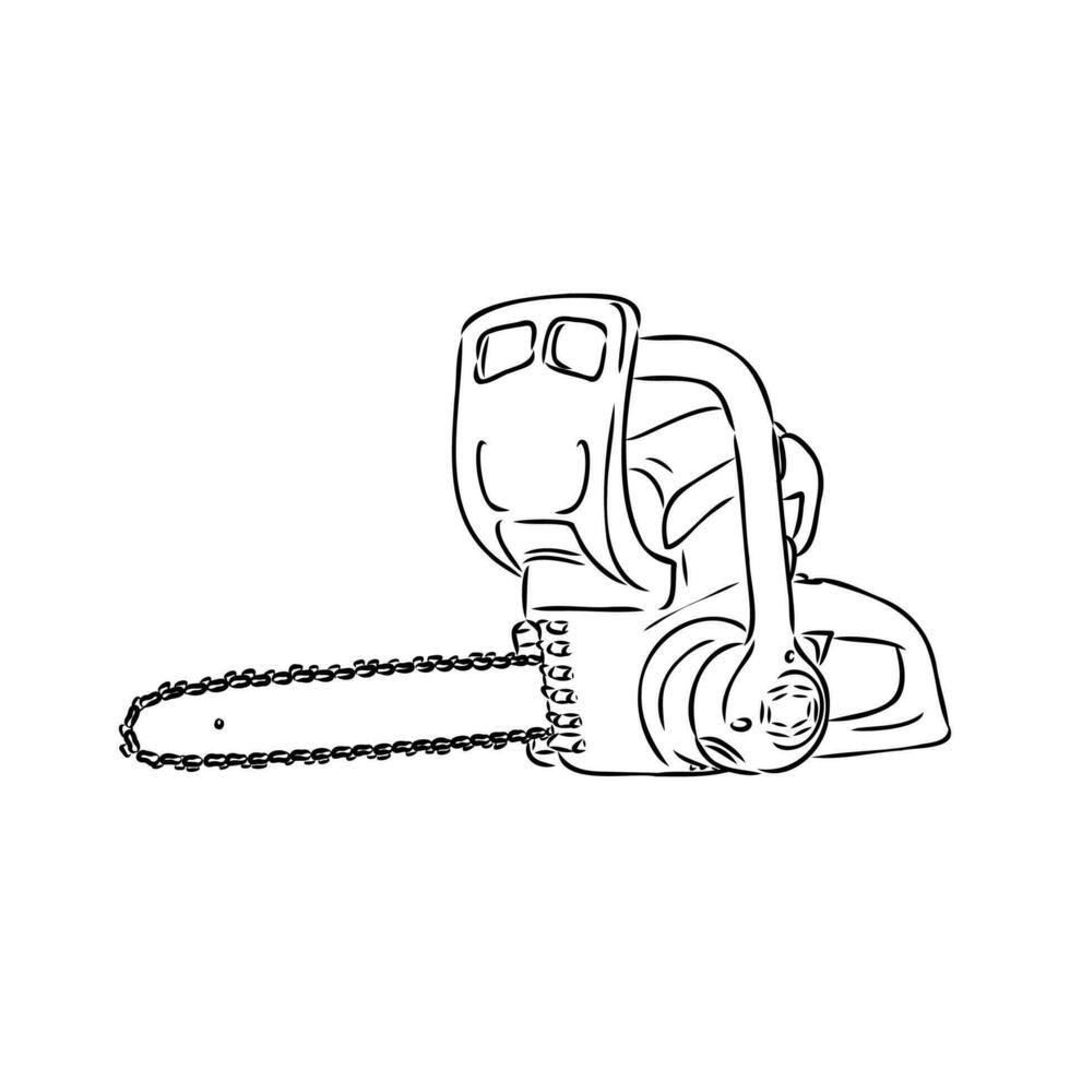 chain saw vector sketch