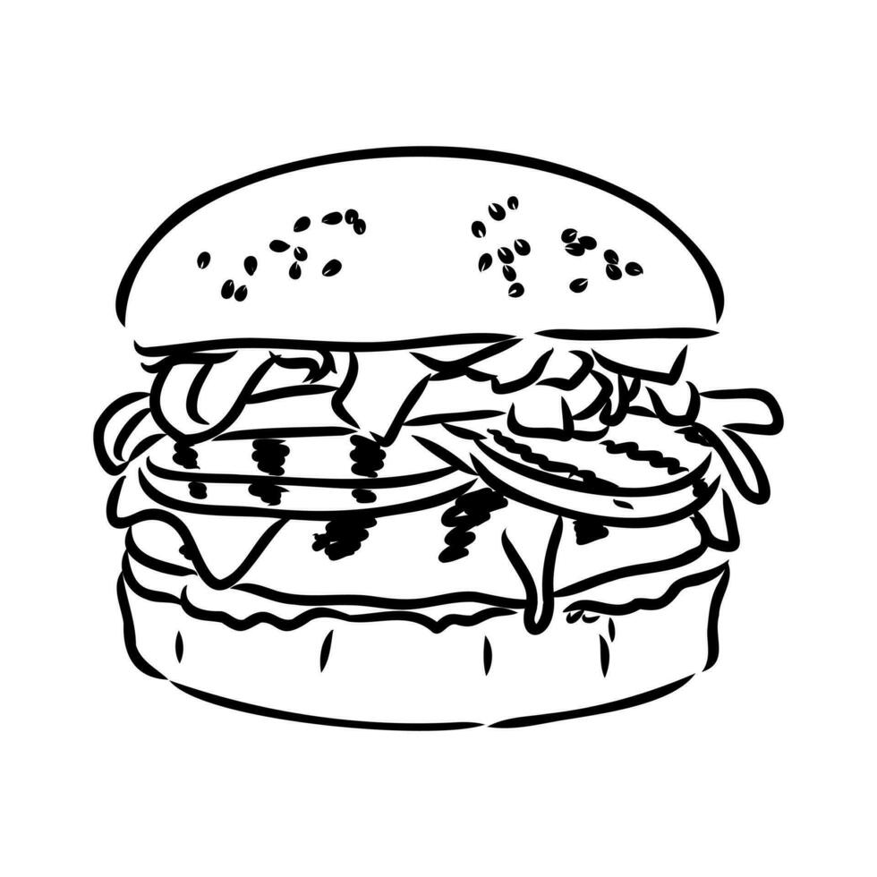 hamburger vector sketch