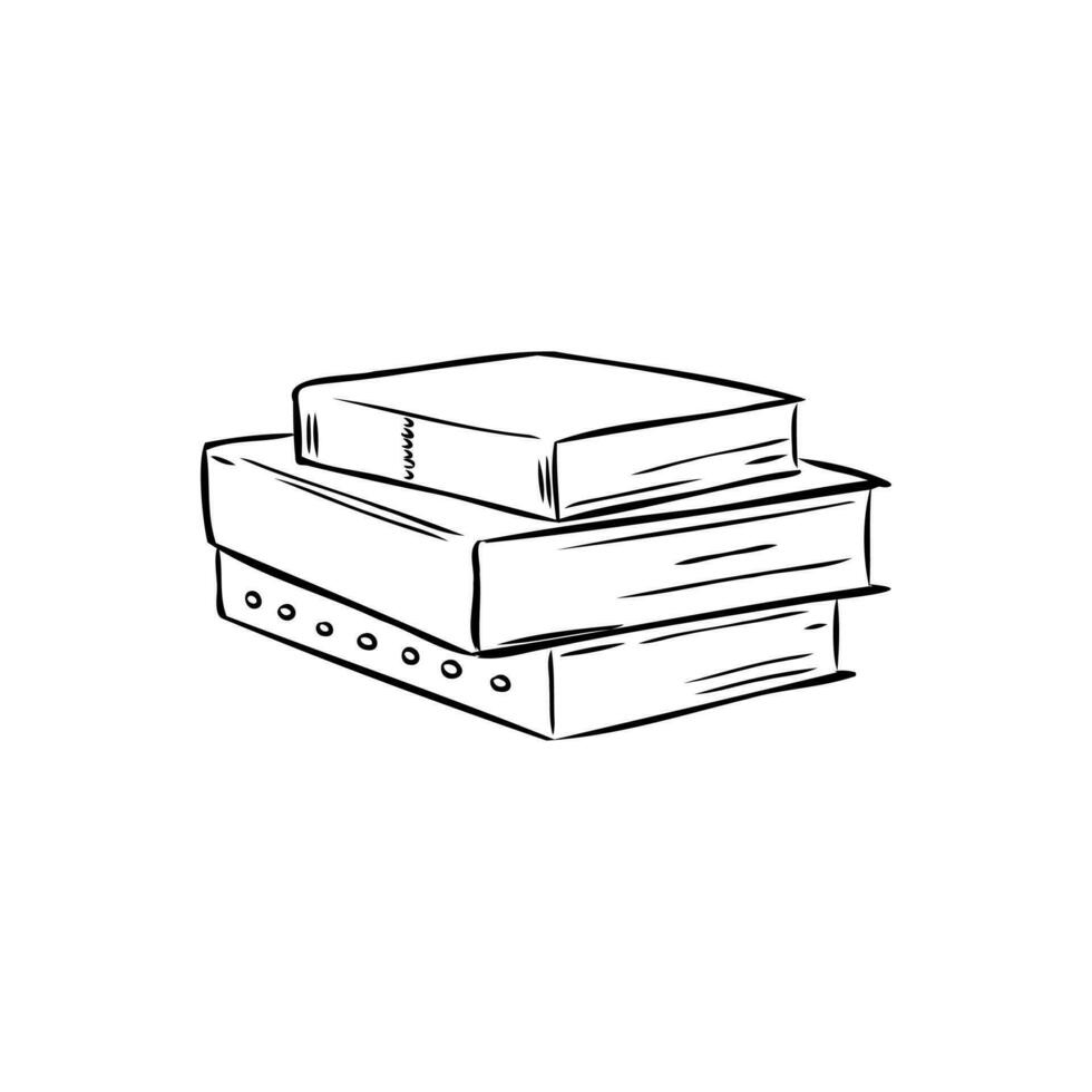 books vector sketch