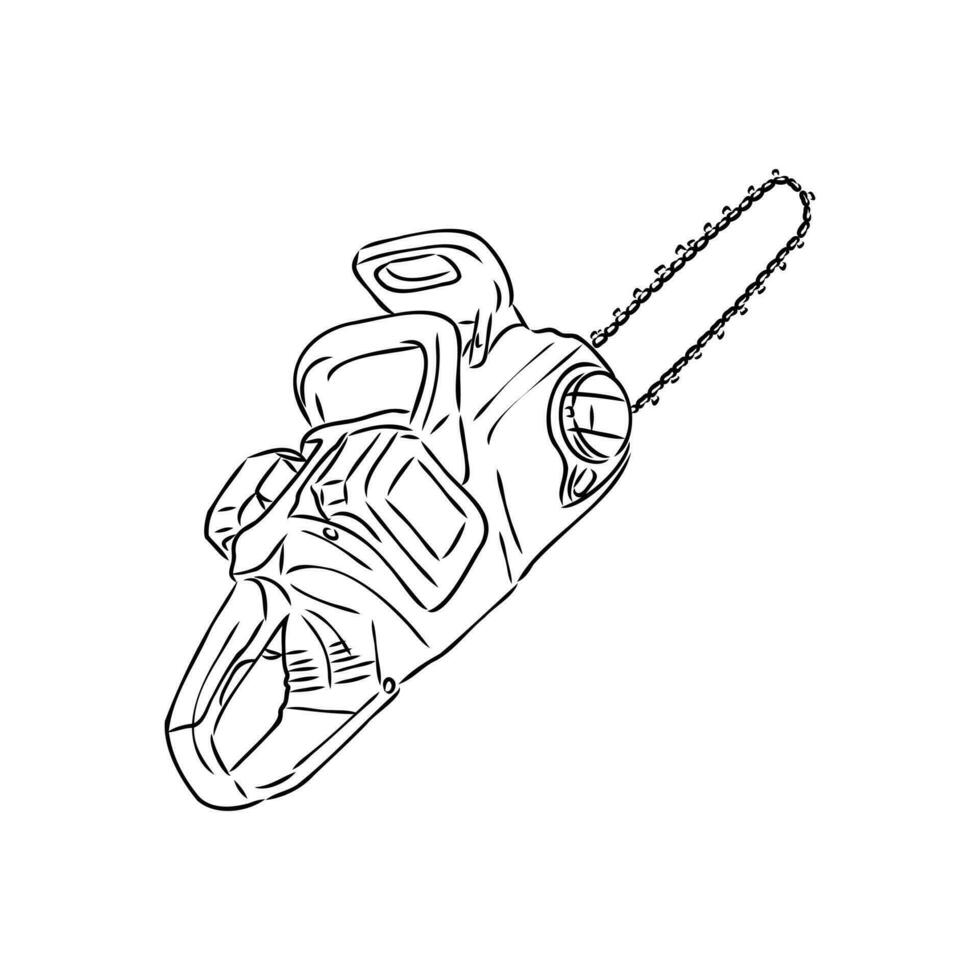 chain saw vector sketch