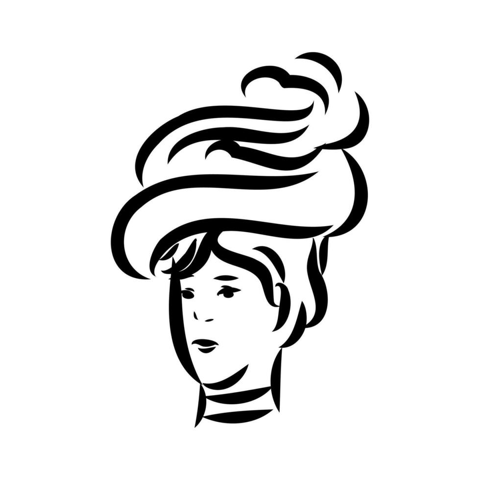 women's retro fashion vector sketch