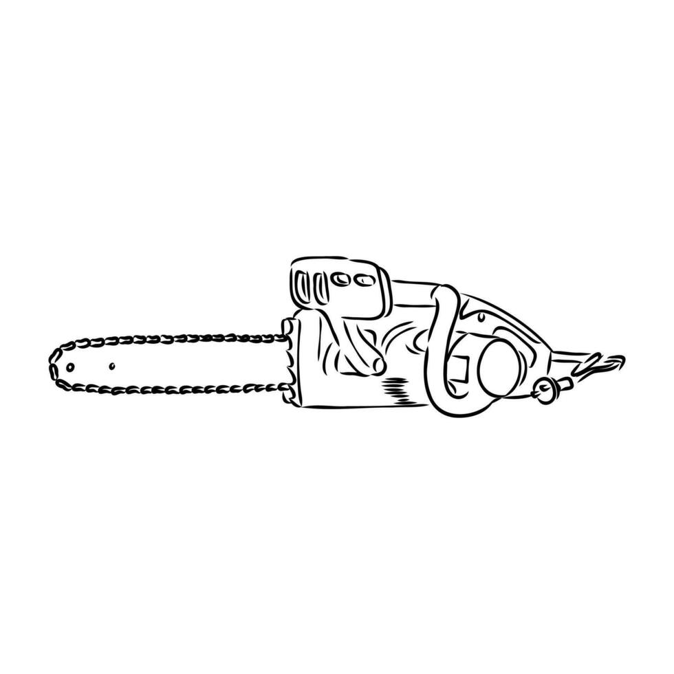 chain saw vector sketch