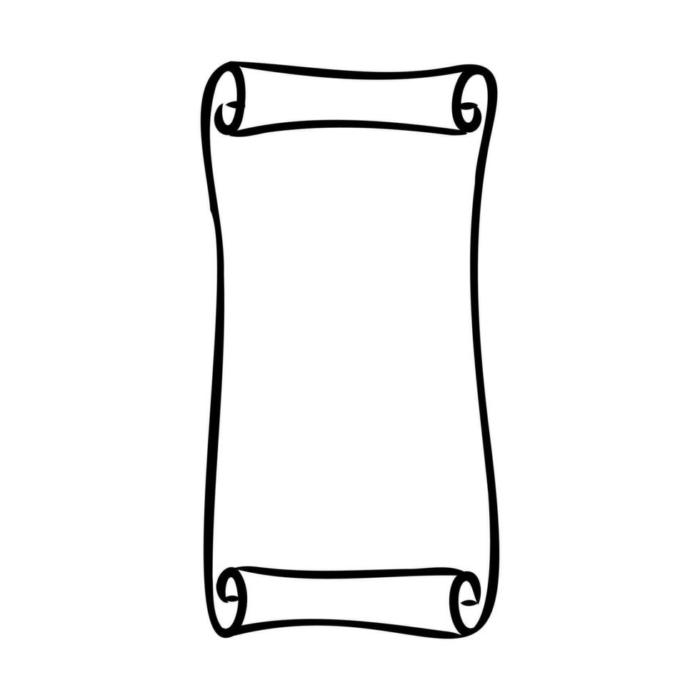 paper scroll vector sketch