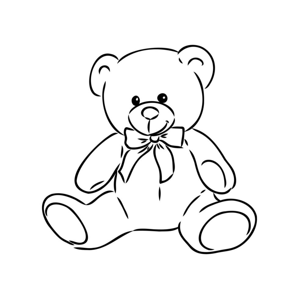 teddy bear vector sketch