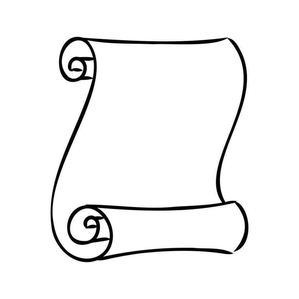 paper scroll vector sketch