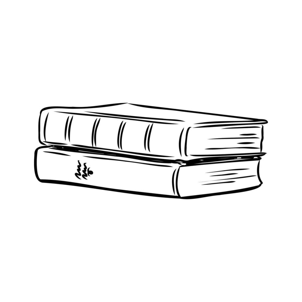 books vector sketch