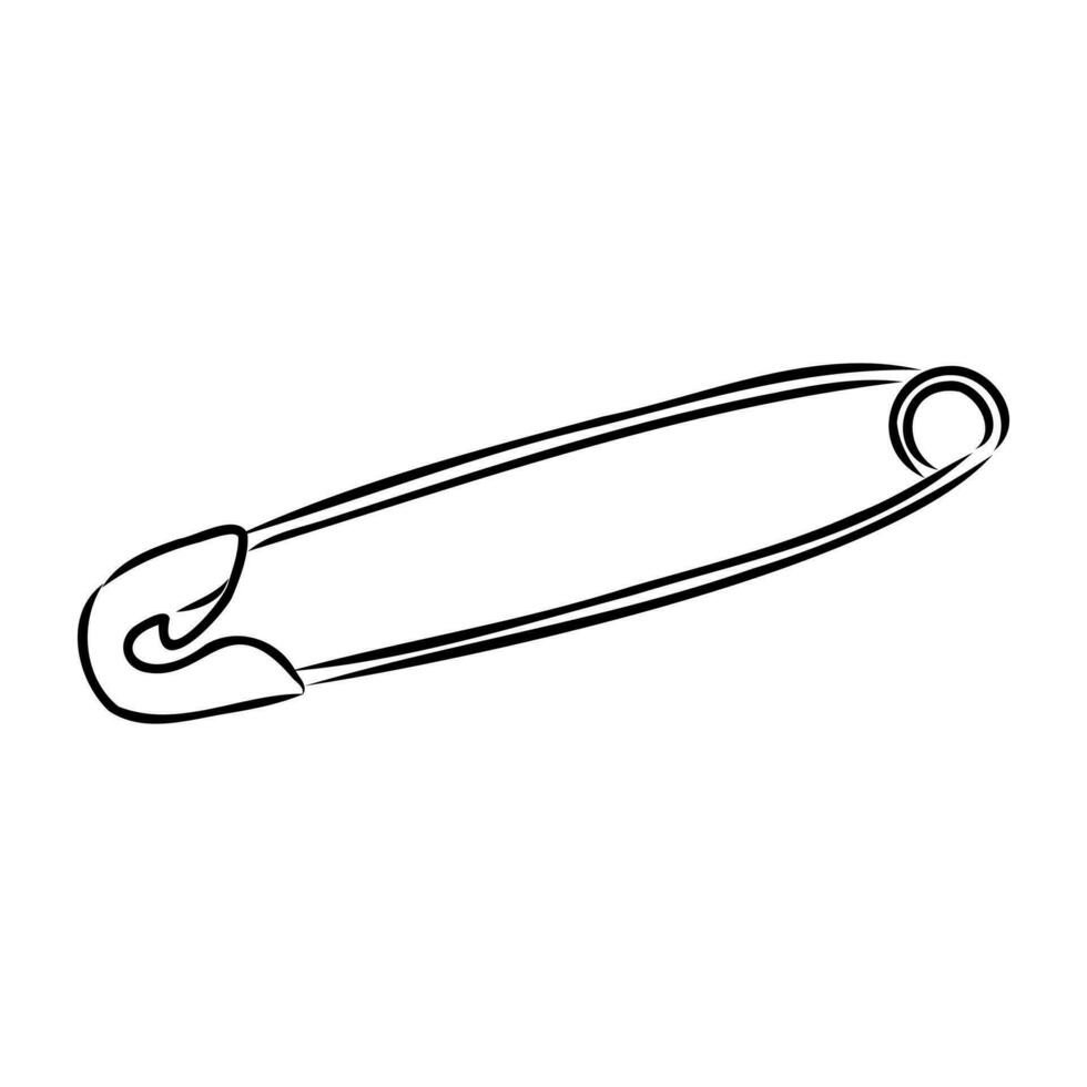 safety pin vector sketch