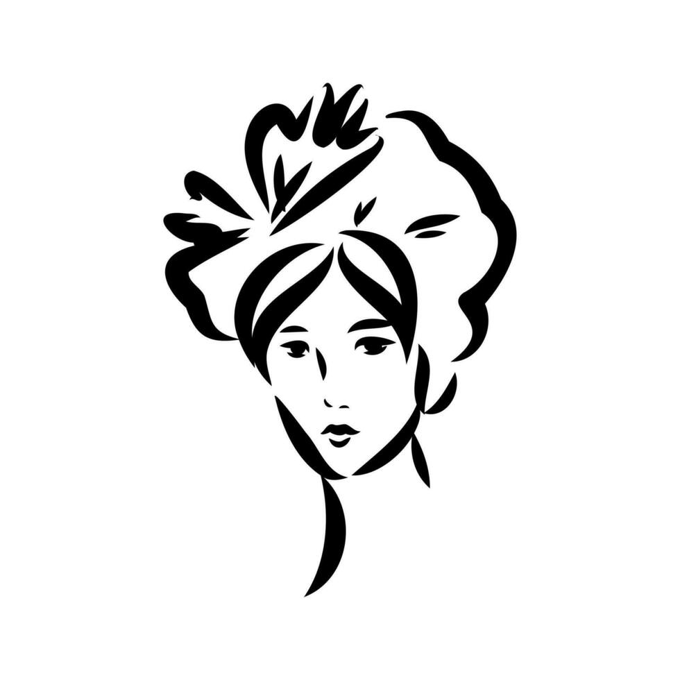 women's retro fashion vector sketch