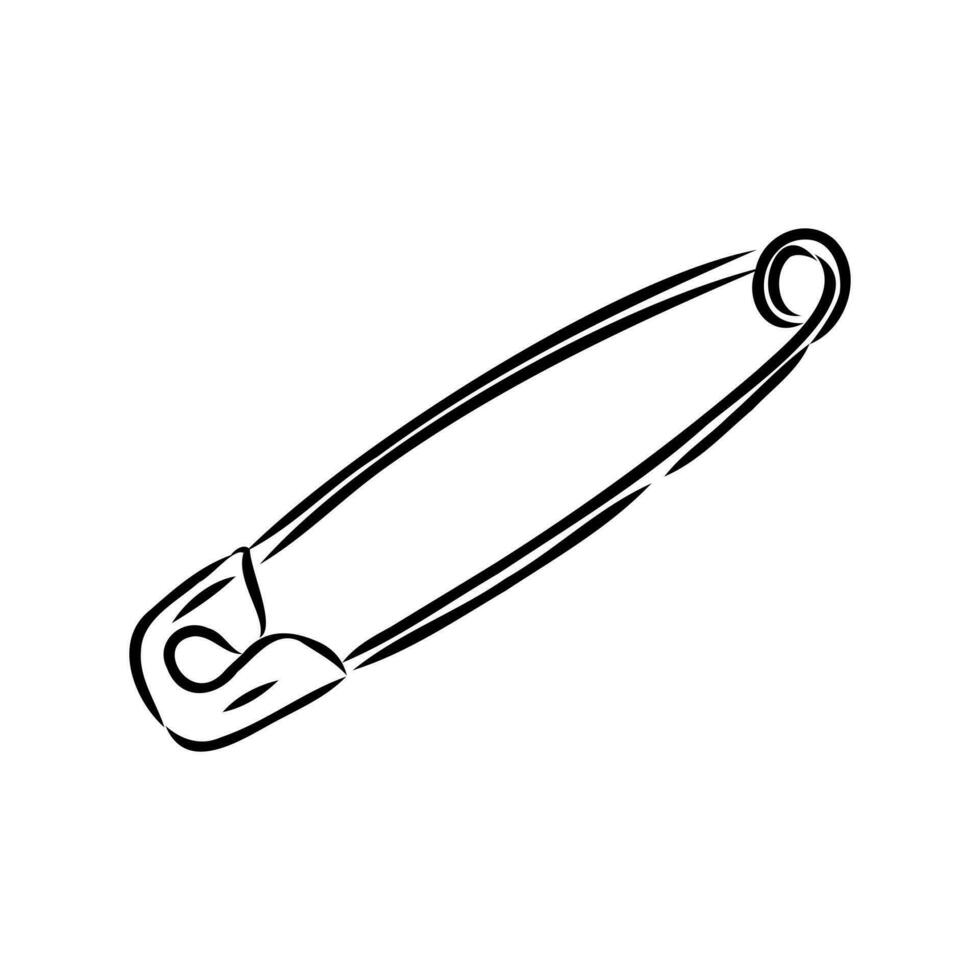 safety pin vector sketch