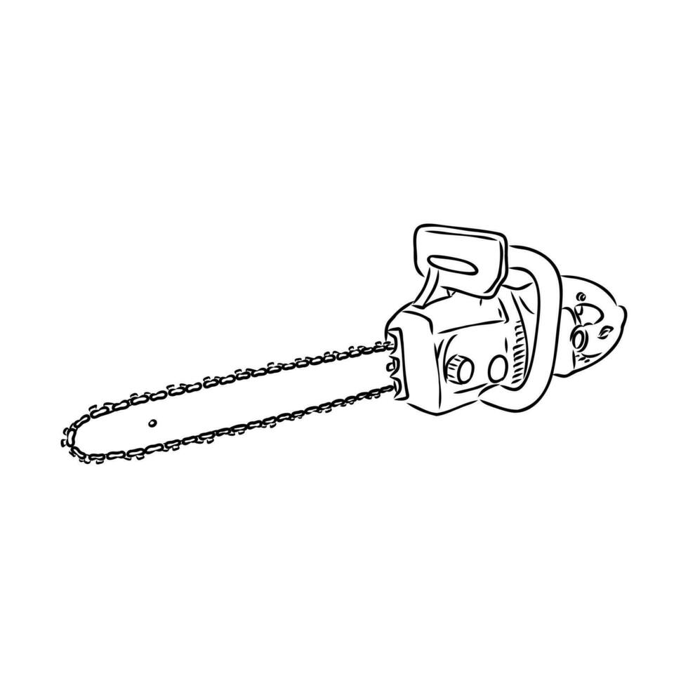 chain saw vector sketch